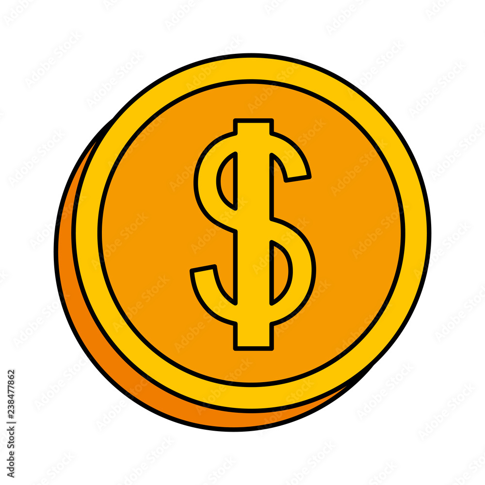 coin money isolated icon coin money isolated icon