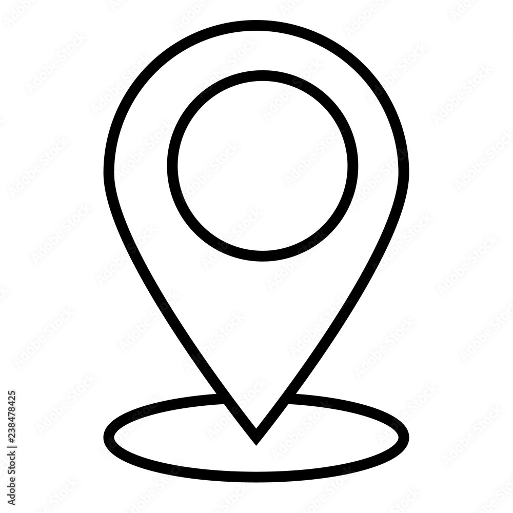 outline location icon on white background. flat style. outline map icon for your web site design, logo, app, UI. location sign. pointer line symbol. outline location icon on white background. flat style. outline map icon for your web site design, logo, app, UI. location sign. pointer line symbol.