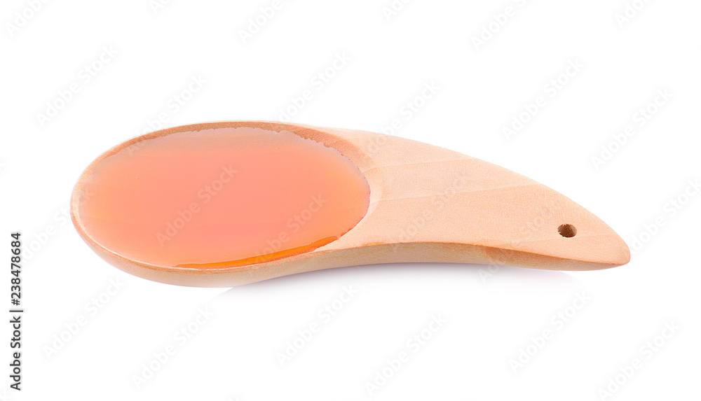 Honey on a white background