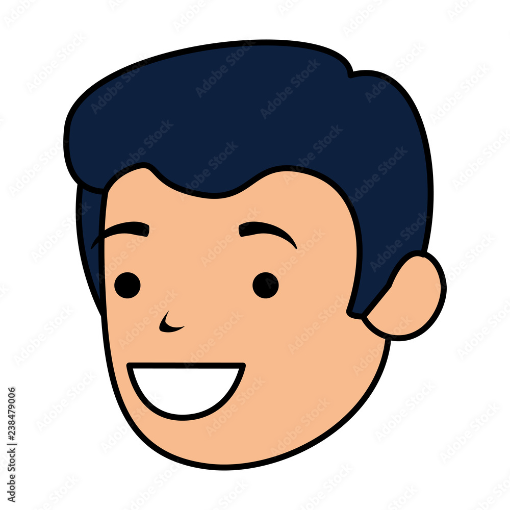 Obraz premium young man head avatar character