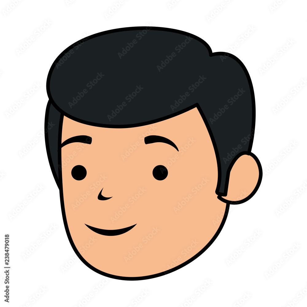 young man head avatar character young man head avatar character