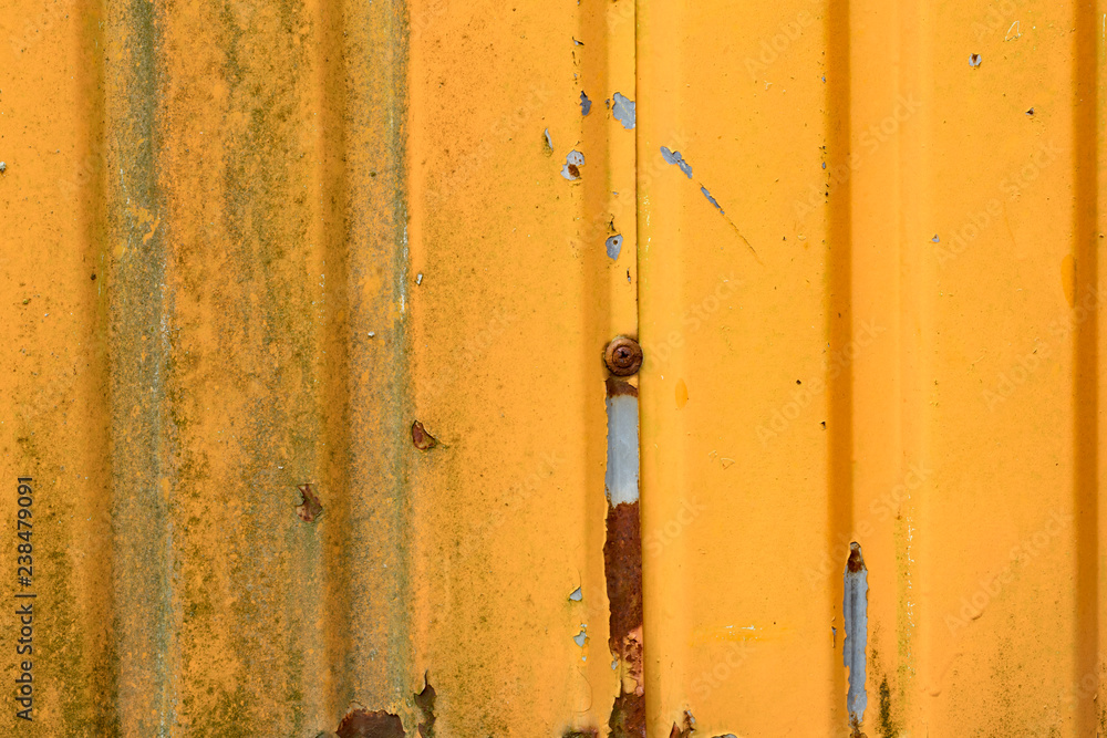 Old orange corrugated sheet iron Old orange corrugated sheet iron