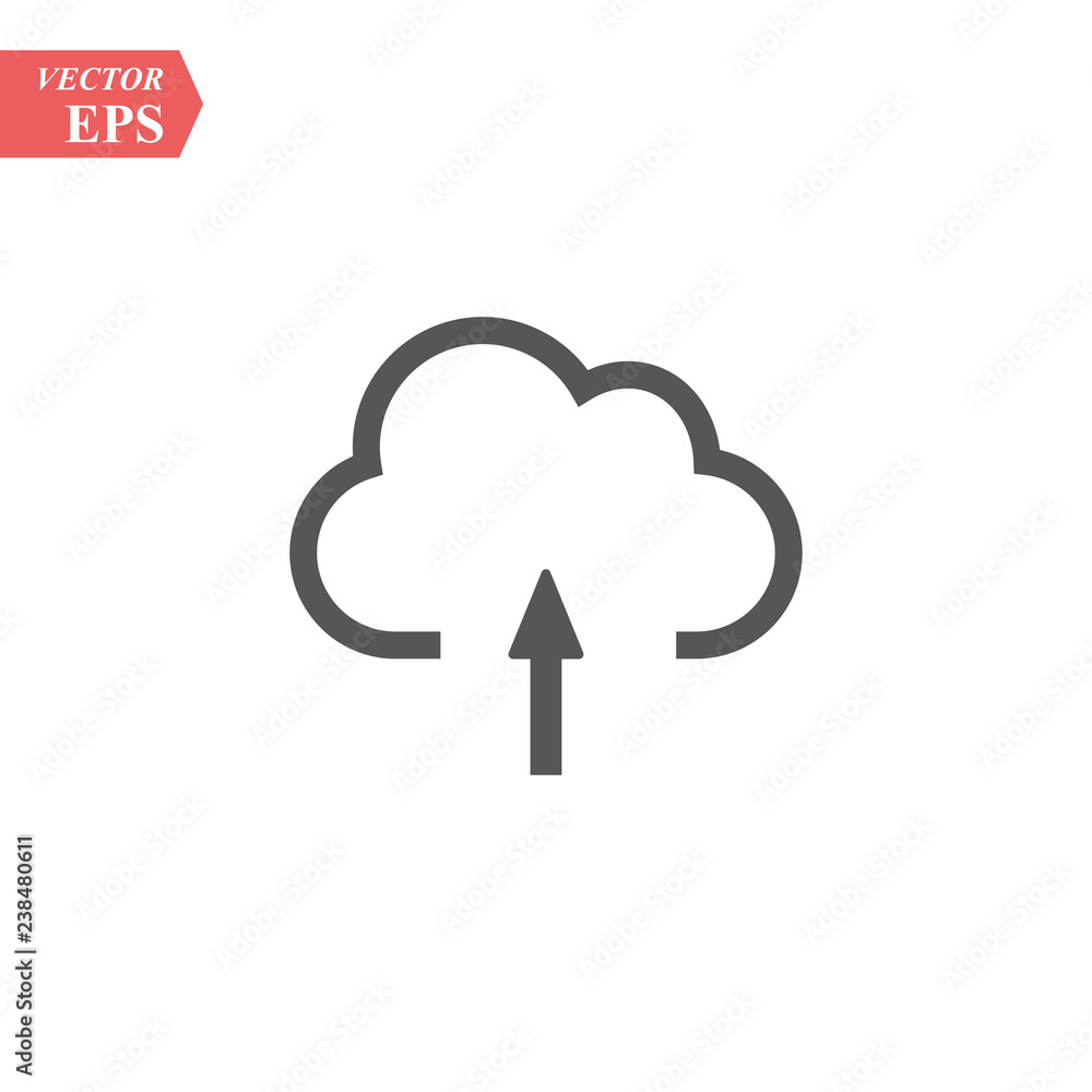 Upload vector icon, cloud storage symbol. Modern, simple flat vector illustration for web site or mobile app Upload vector icon, cloud storage symbol. Modern, simple flat vector illustration for web site or mobile app