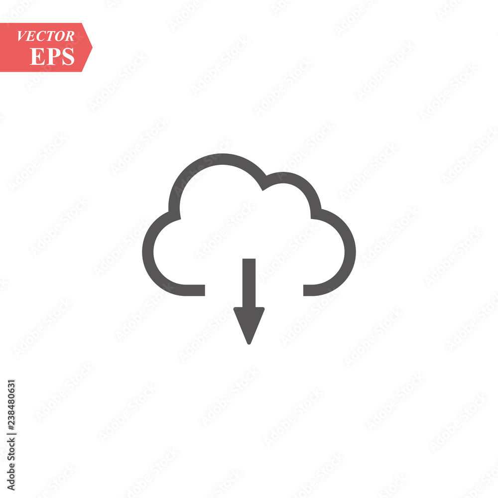 Download from cloud vector icon. Modern, simple flat vector illustration for web site or mobile app Download from cloud vector icon. Modern, simple flat vector illustration for web site or mobile app