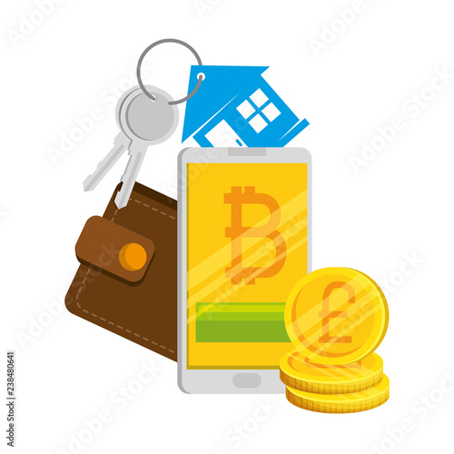 smartphone with bitcoin commerce
