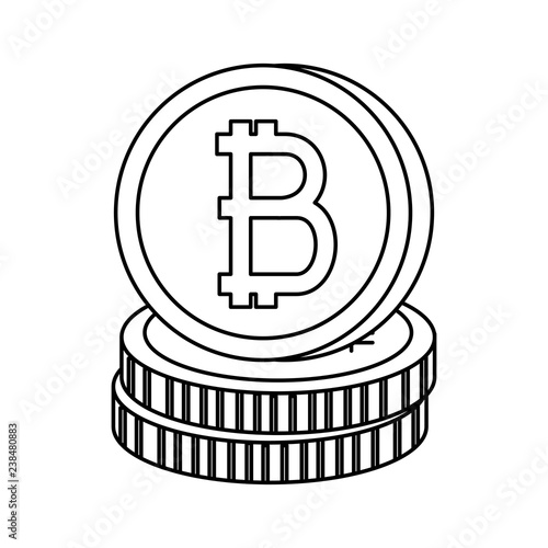 bitcoin coins isolated icon