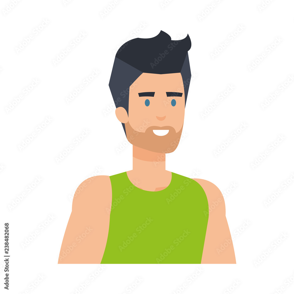 athletic man avatar character athletic man avatar character