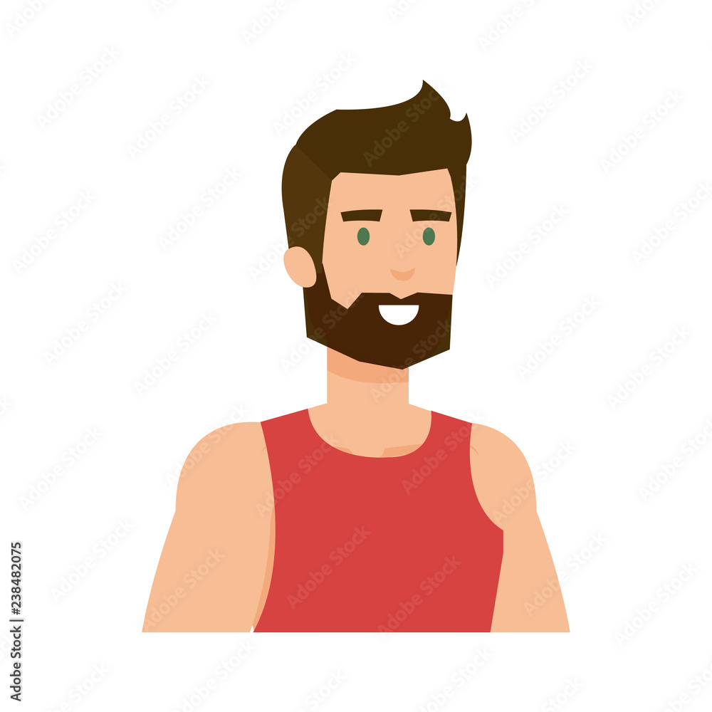 athletic man avatar character athletic man avatar character
