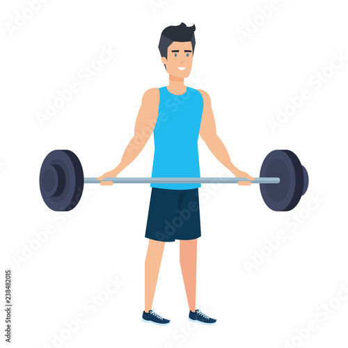 strong man lifting weight