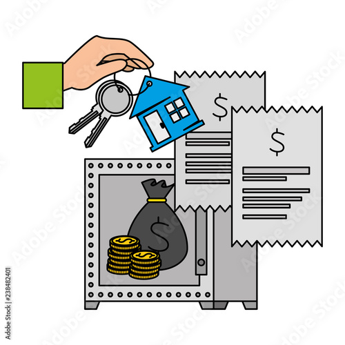 safe box with bitcoin symbol