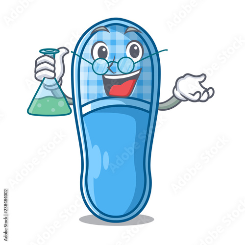 Professor slippers for sleep isolated on mascot