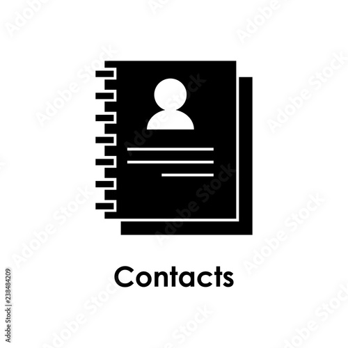 notebook, contacts, user icon. One of business collection icons for websites, web design, mobile app