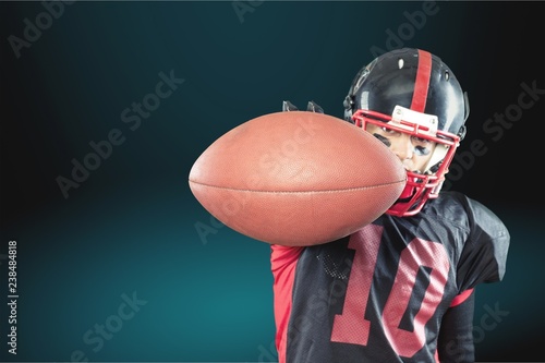 American football player isolated