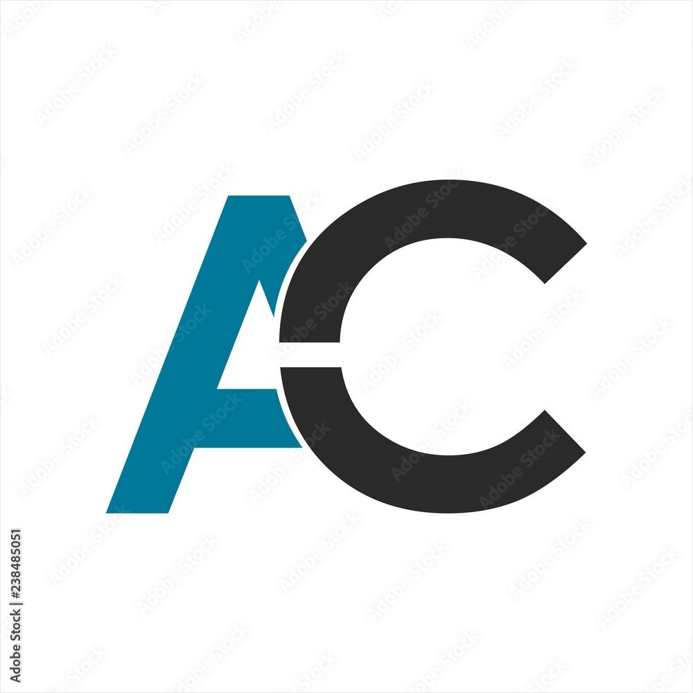 AC initials geometric letter company logo AC initials geometric letter company logo