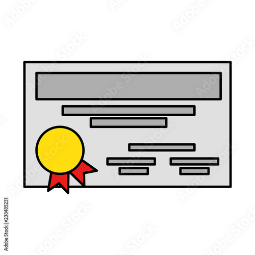 graduation certificate isolated icon