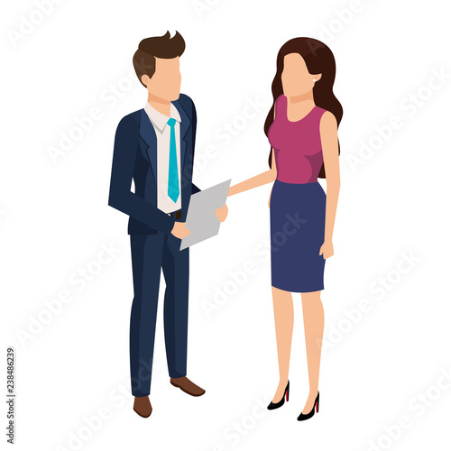business couple avatars characters