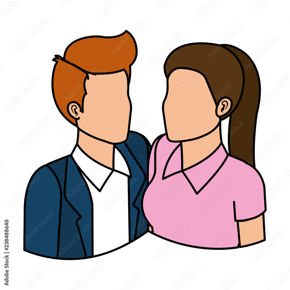 business couple avatars characters business couple avatars characters