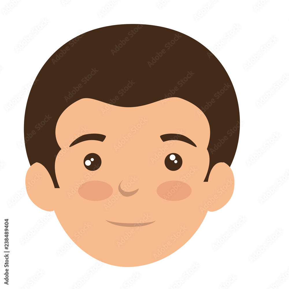 cute little boy head character cute little boy head character