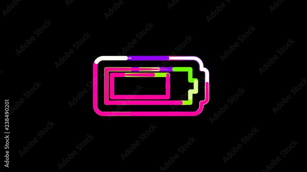 Circles gather in symbol battery three quarters. After it crumbles in a line and moves to the camera. Alpha channel black Circles gather in symbol battery three quarters. After it crumbles in a line and moves to the camera. Alpha channel black
