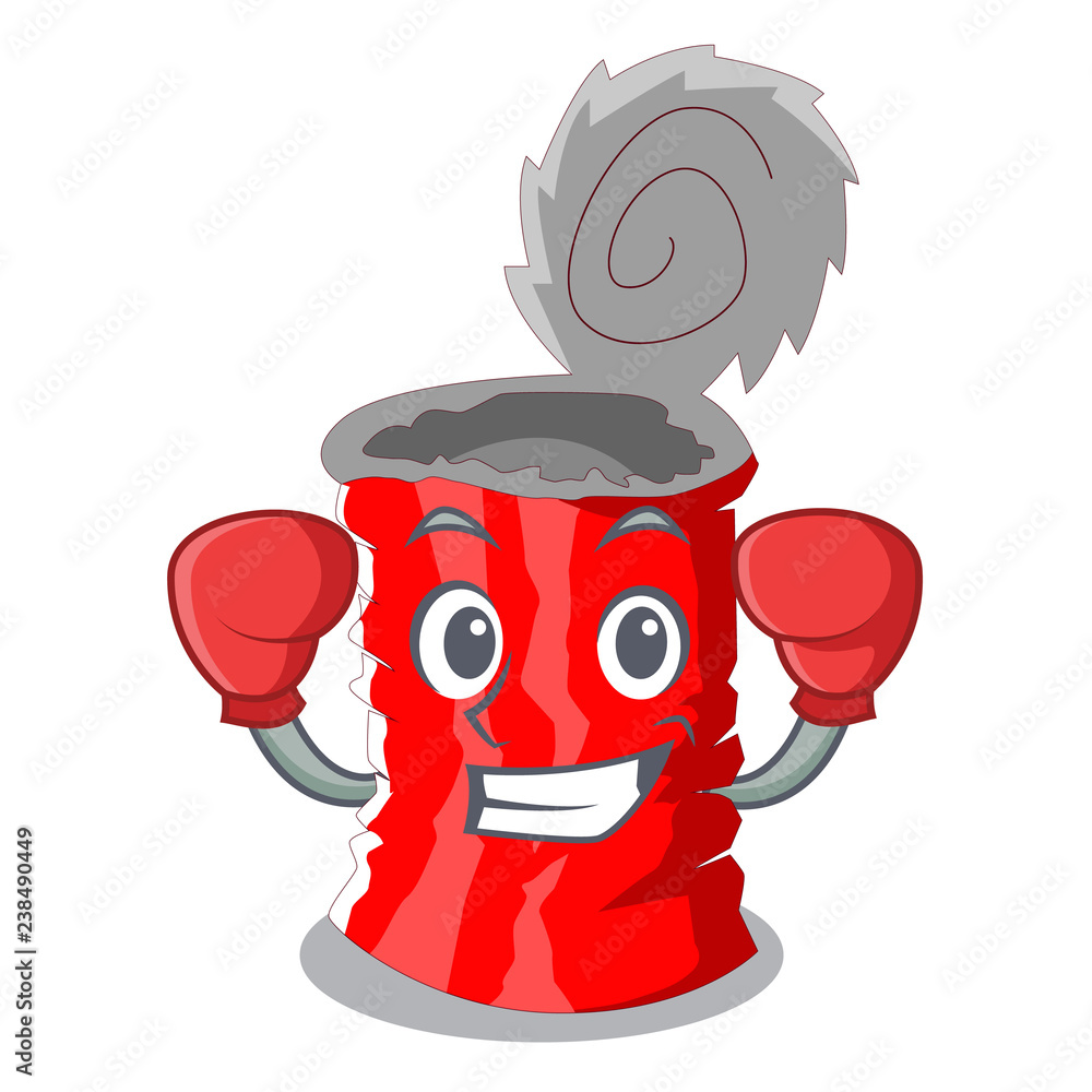 Boxing Tin can shape on a cartoon Stock Vector | Adobe Stock