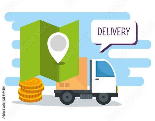 shopping online and delivery with location and coins