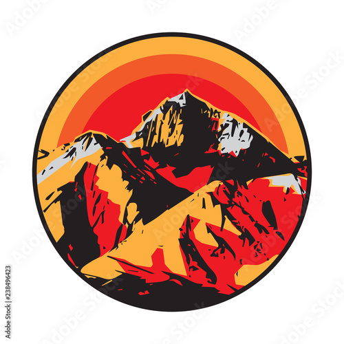 Mountain logo, icon or symbol