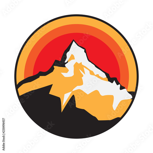 Mountain logo, icon or symbol