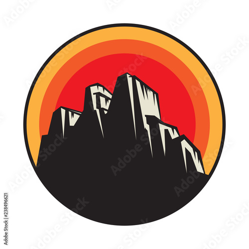 Mountain logo, icon or symbol