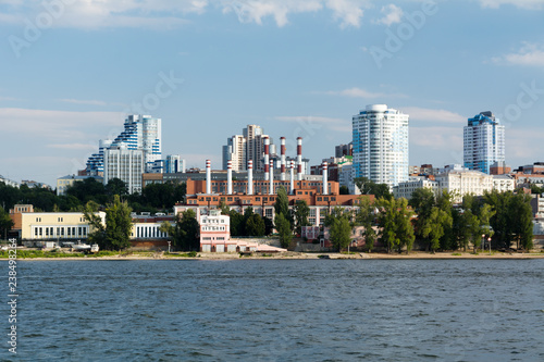 city of Samara, a Volga river in the summer