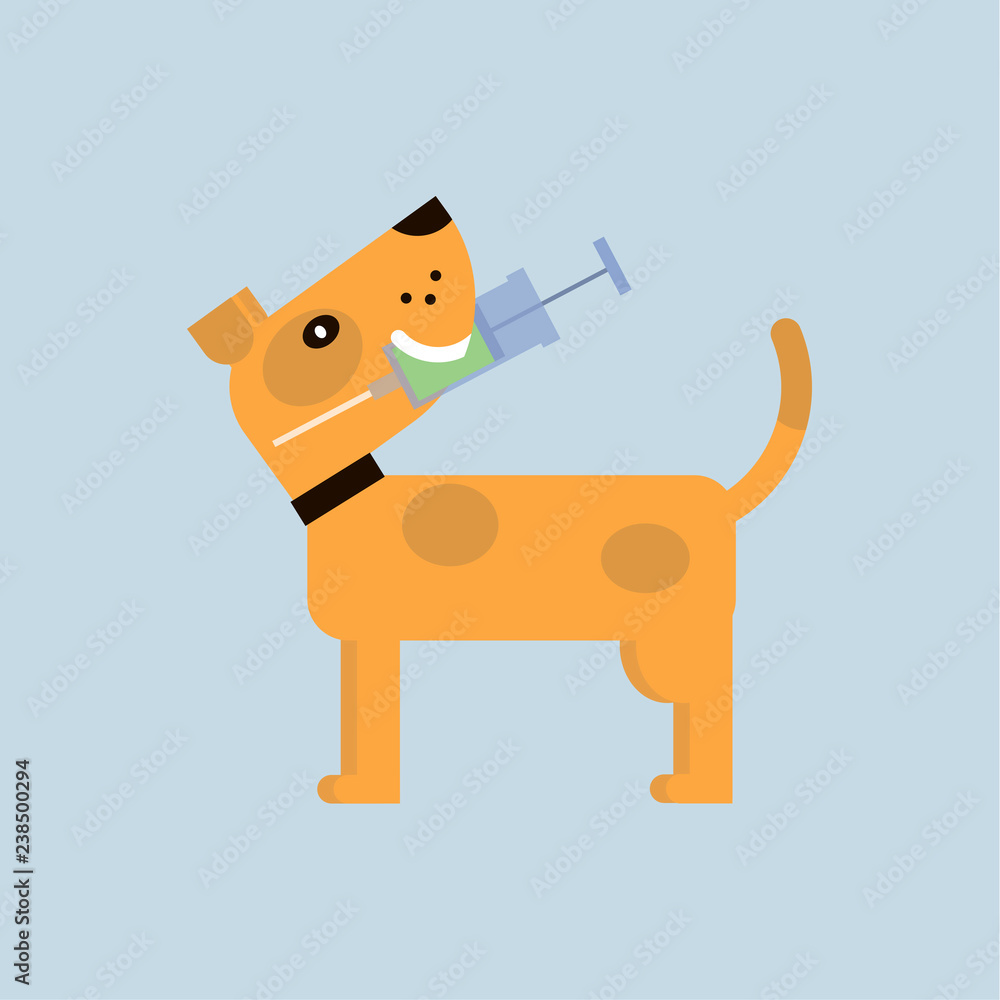 Vaccination dog logo