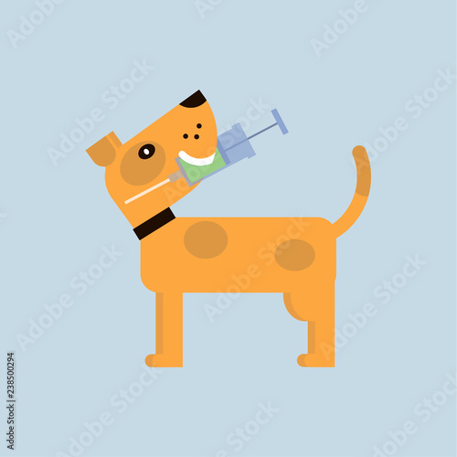 Vaccination dog logo