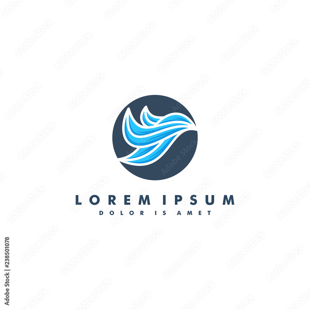 Bird logo template line art vector illustration Bird logo template line art vector illustration