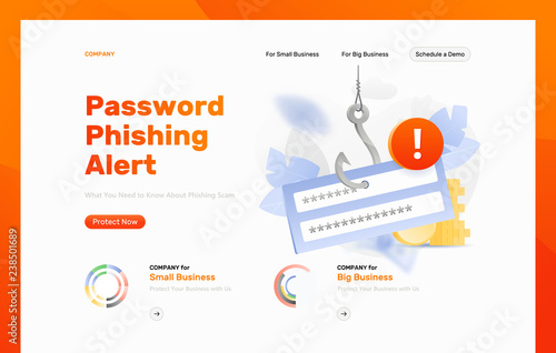 Password Phishing Alert Design Template
