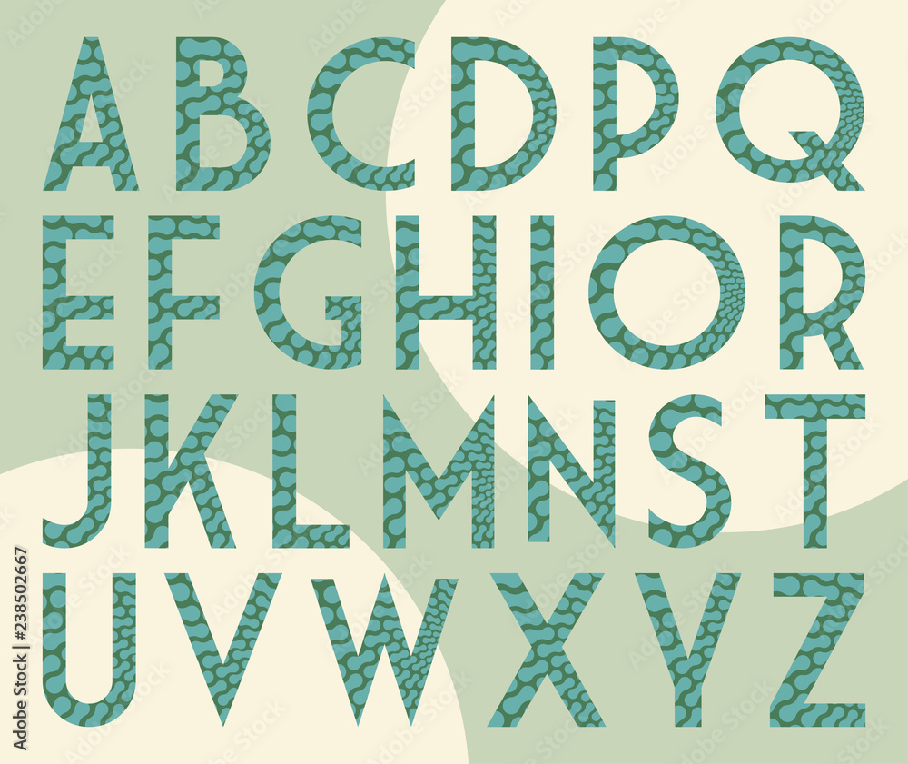 alphabet stylized reptile skin pattern in blue green shades alphabet stylized reptile skin pattern in blue green shades