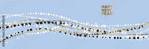 Happy New Year color vector banner template