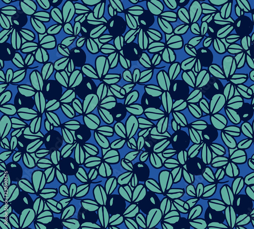 Blueberry seamless hand dra...