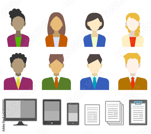 web icon set - business, technology, global, tools, persons