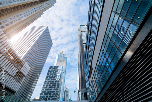 Commercial buildings in Hongkong are low angle  China 