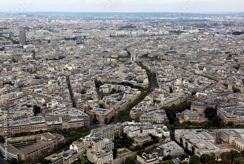 metropolis of Paris in France from the top of the Eiffel Tower
