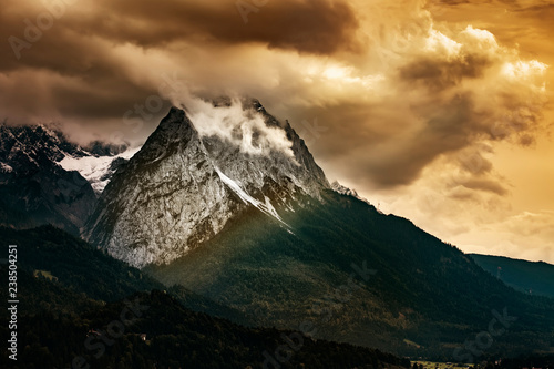 Mountains of Garmisch-Partenkirchen in autumn