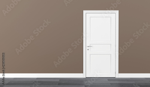 closed door 3D illustration
