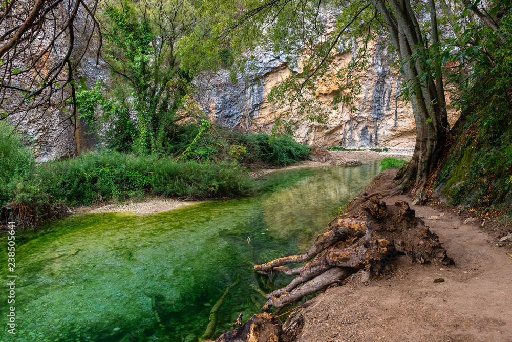 Fototapeta premium Vero river, Alquezar, Huesca province, Spain