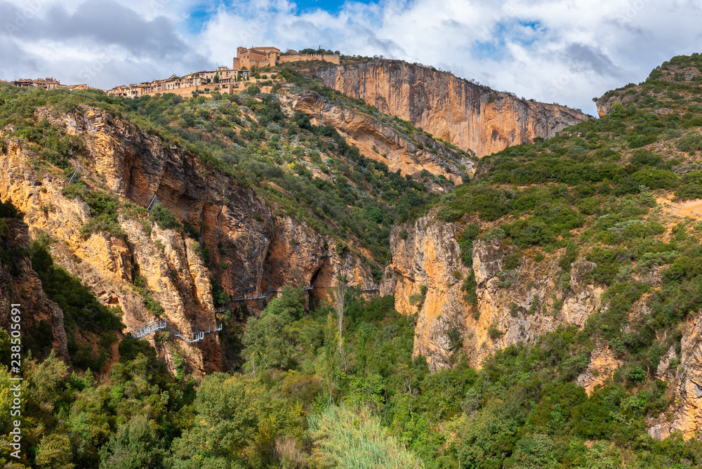 Vero river canyon from the lookout point, Alquezar, Huesca province, Spain