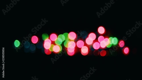 Abstract blurred Christmas lights bokeh background photo