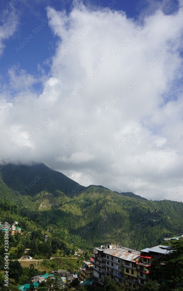 mountain town in Himachal Pradesh, India 