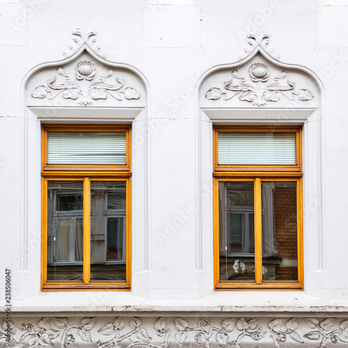 jugenstil windows, German house facade detail