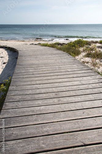 Footpath at Larino Beach, Coruna; Galicia