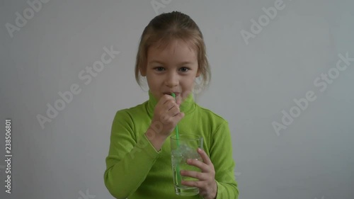 Little girl playing with water