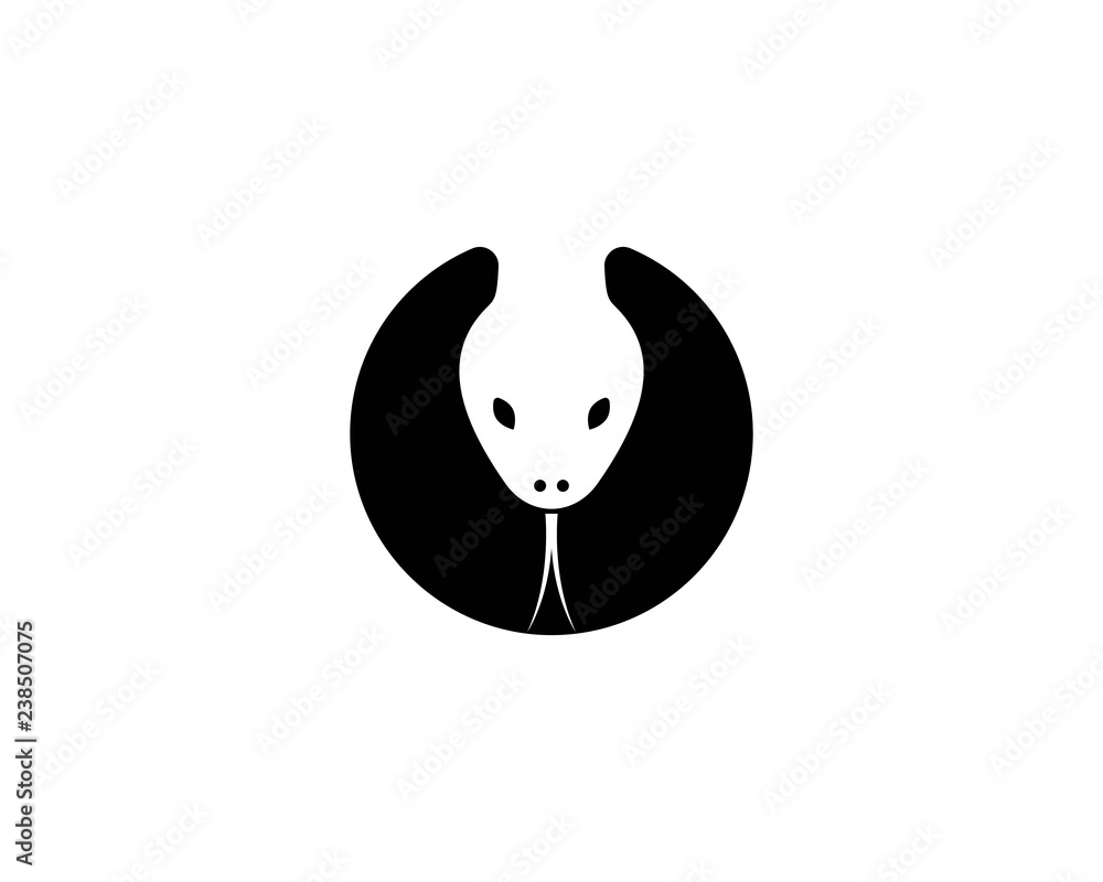 Naklejka premium szablon logo głowy węża