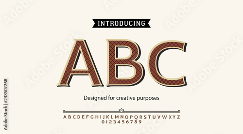ABC typeface.For labels and different type designs